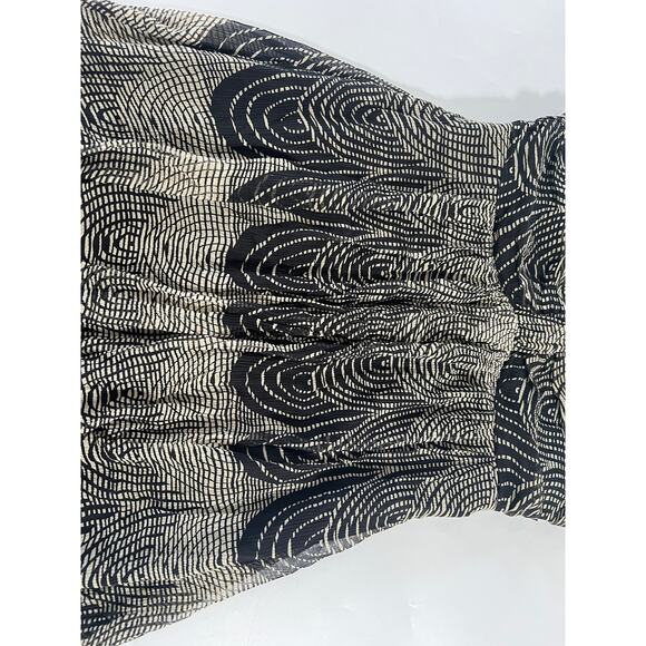 Express Strapless Flowy Mini Silk Dress Womens 6 Black Y2K Boho Festival Whimsy - Picture 7 of 16